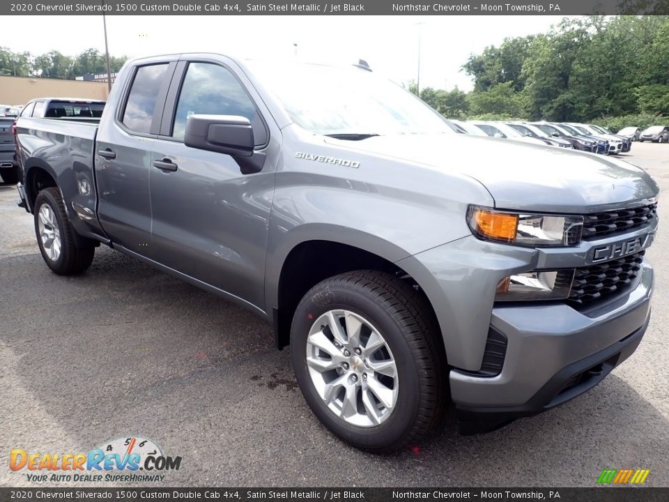 2020 Chevrolet Silverado 1500 Custom Double Cab 4x4 Satin Steel Metallic / Jet Black Photo #8