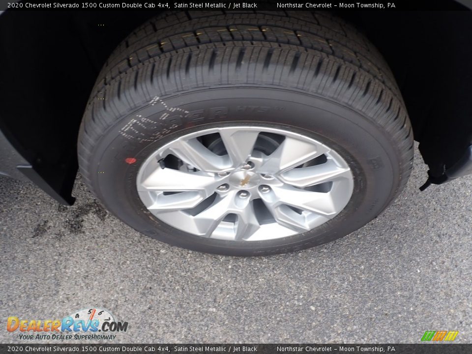 2020 Chevrolet Silverado 1500 Custom Double Cab 4x4 Satin Steel Metallic / Jet Black Photo #10