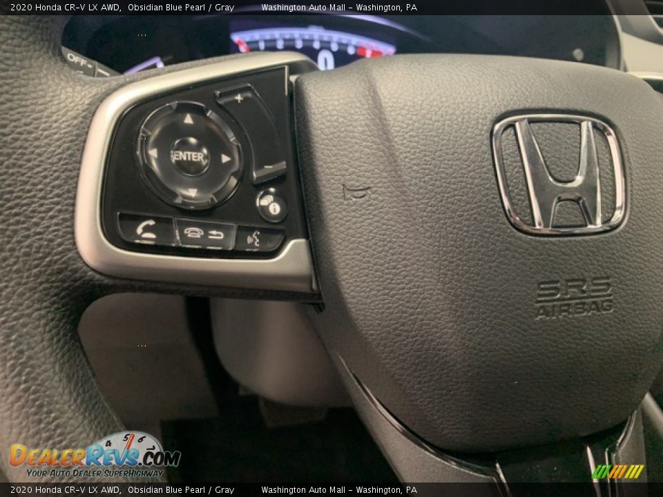 2020 Honda CR-V LX AWD Obsidian Blue Pearl / Gray Photo #6