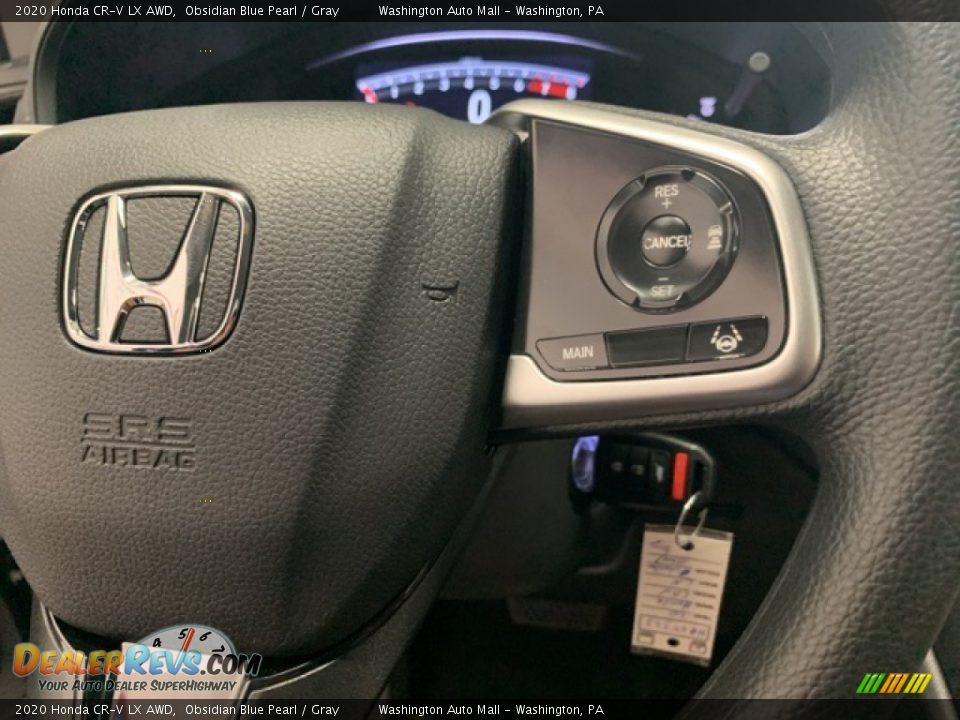 2020 Honda CR-V LX AWD Obsidian Blue Pearl / Gray Photo #7