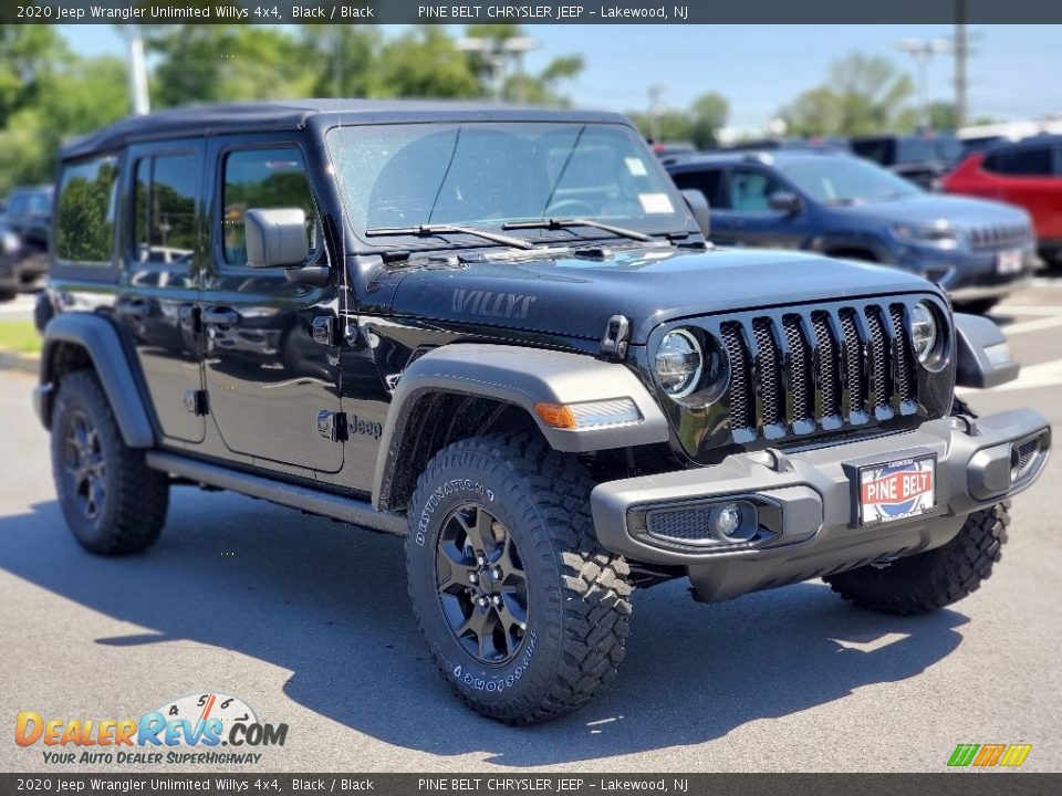 2020 Jeep Wrangler Unlimited Willys 4x4 Black / Black Photo #1