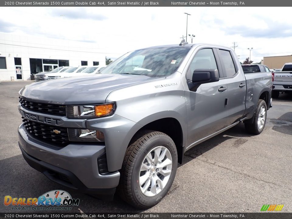 2020 Chevrolet Silverado 1500 Custom Double Cab 4x4 Satin Steel Metallic / Jet Black Photo #1