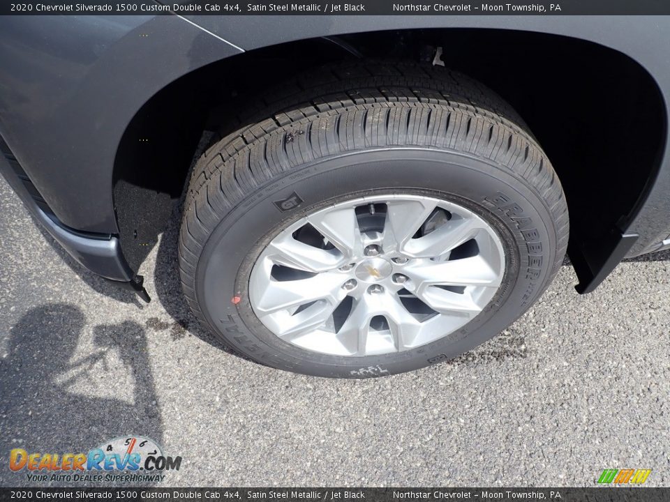 2020 Chevrolet Silverado 1500 Custom Double Cab 4x4 Satin Steel Metallic / Jet Black Photo #2