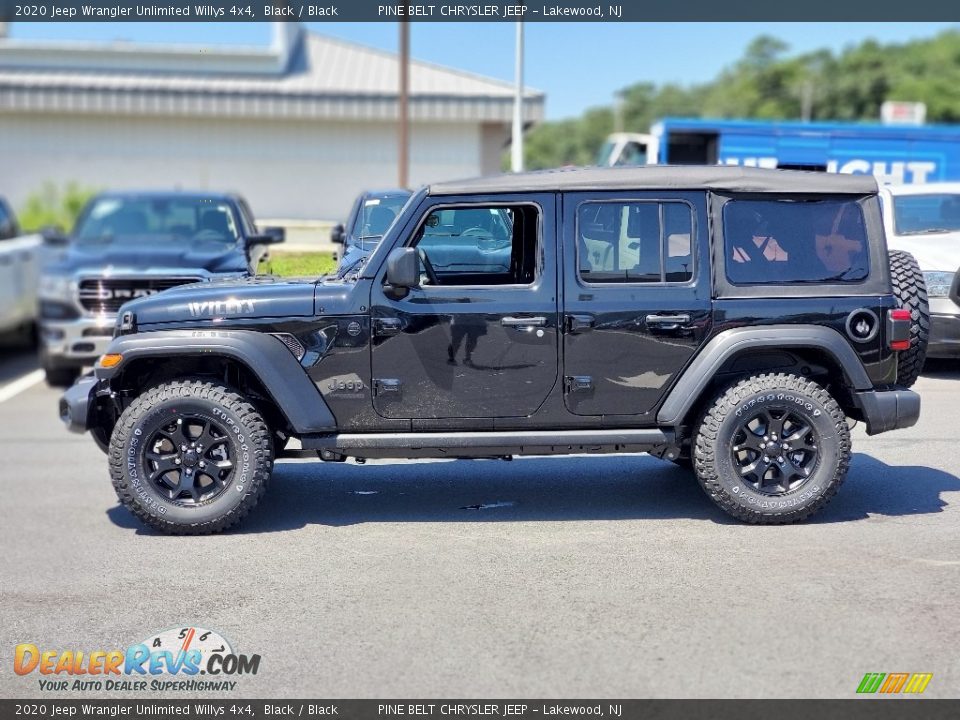 2020 Jeep Wrangler Unlimited Willys 4x4 Black / Black Photo #4