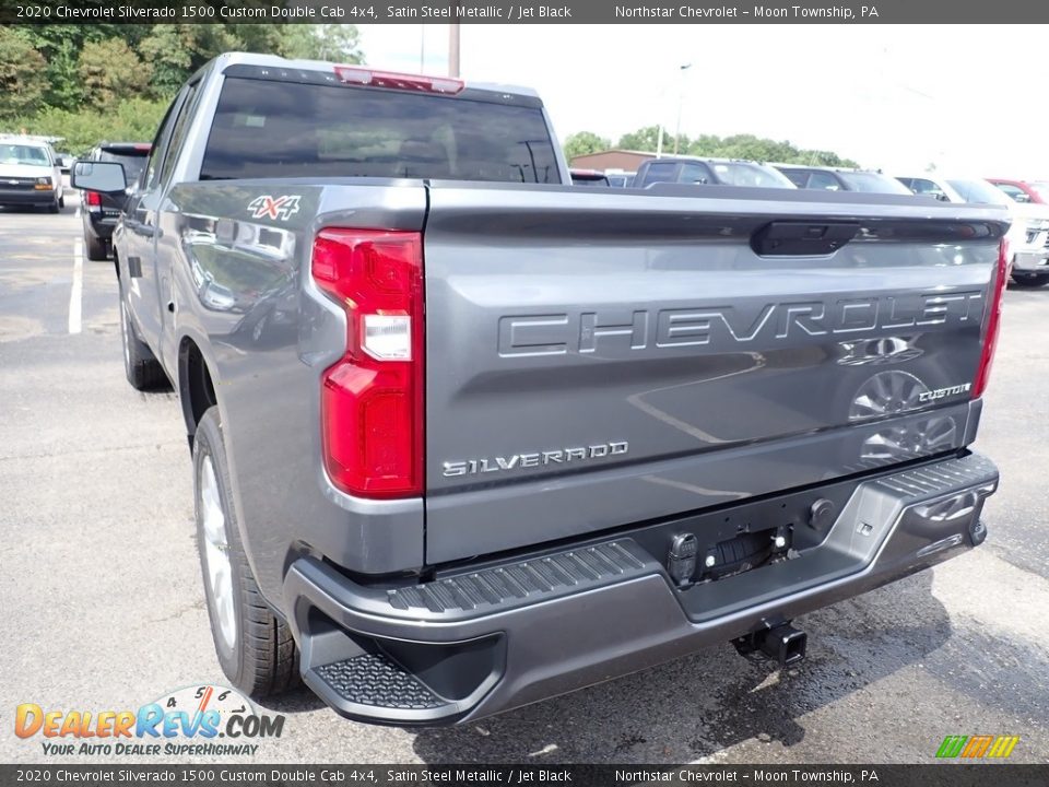 2020 Chevrolet Silverado 1500 Custom Double Cab 4x4 Satin Steel Metallic / Jet Black Photo #4