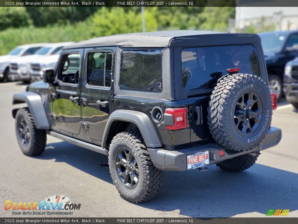2020 Jeep Wrangler Unlimited Willys 4x4 Black / Black Photo #6