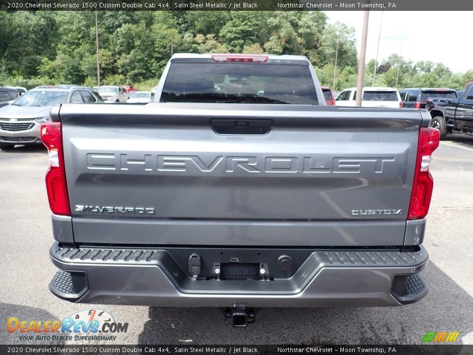 2020 Chevrolet Silverado 1500 Custom Double Cab 4x4 Satin Steel Metallic / Jet Black Photo #5