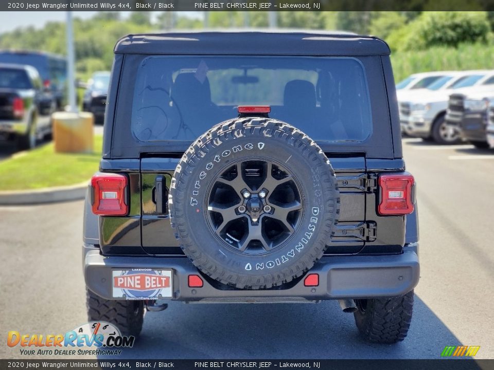 2020 Jeep Wrangler Unlimited Willys 4x4 Black / Black Photo #7