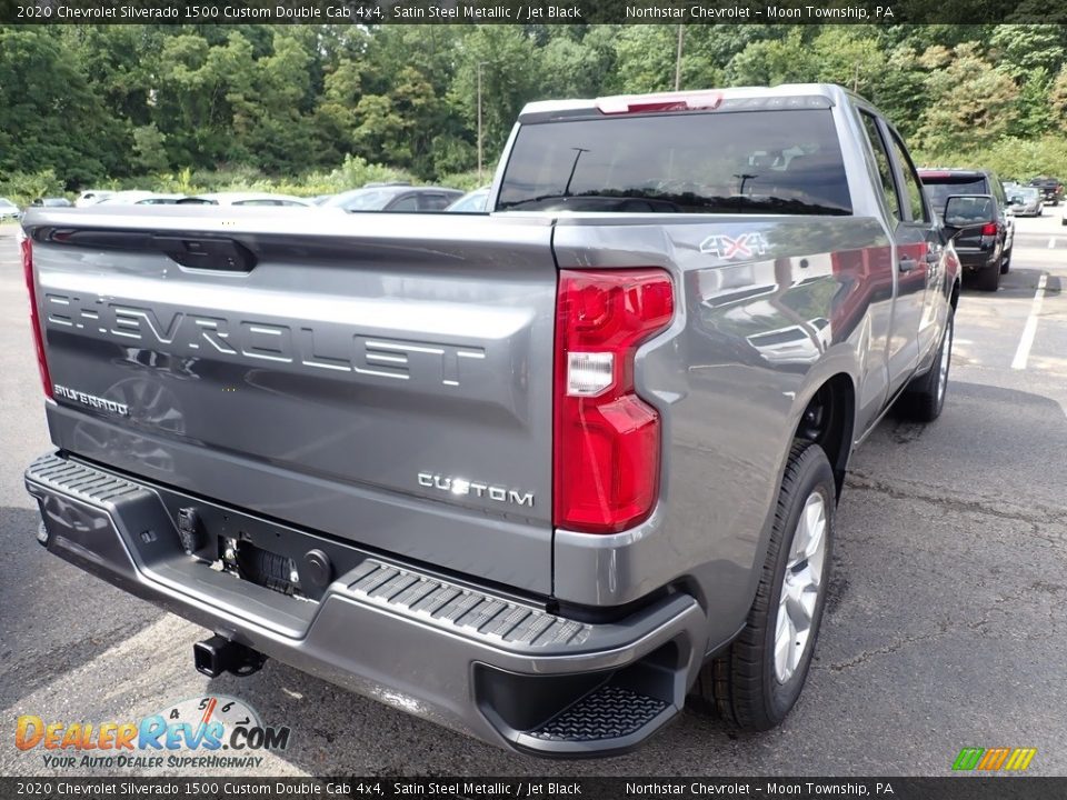 2020 Chevrolet Silverado 1500 Custom Double Cab 4x4 Satin Steel Metallic / Jet Black Photo #6