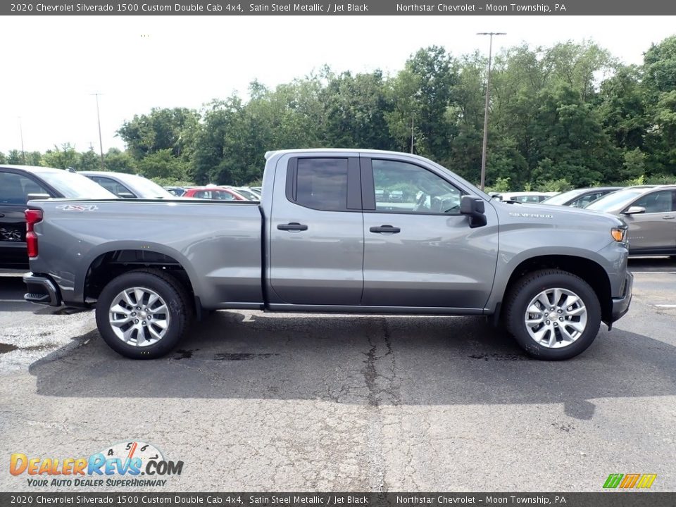 2020 Chevrolet Silverado 1500 Custom Double Cab 4x4 Satin Steel Metallic / Jet Black Photo #7