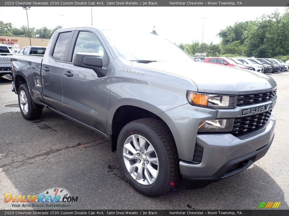 2020 Chevrolet Silverado 1500 Custom Double Cab 4x4 Satin Steel Metallic / Jet Black Photo #8