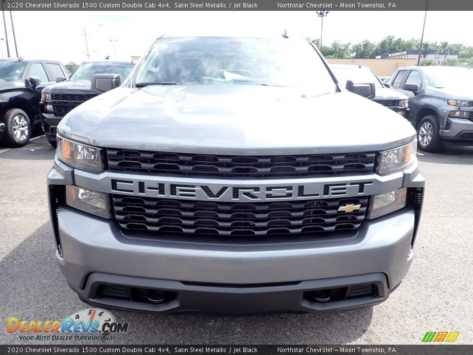 2020 Chevrolet Silverado 1500 Custom Double Cab 4x4 Satin Steel Metallic / Jet Black Photo #9