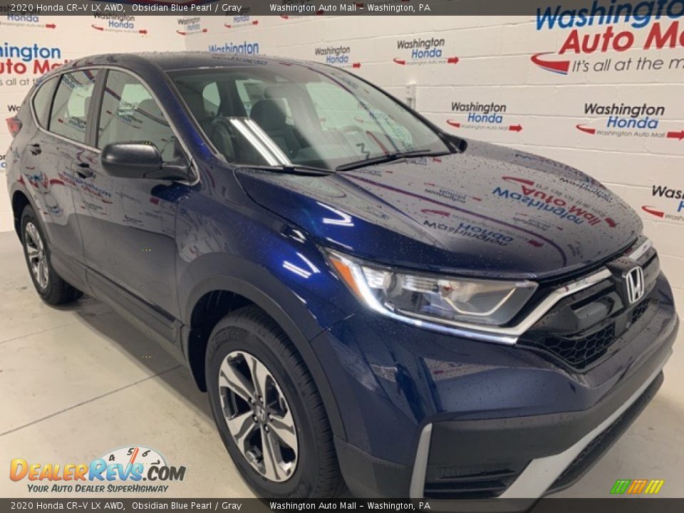 2020 Honda CR-V LX AWD Obsidian Blue Pearl / Gray Photo #32