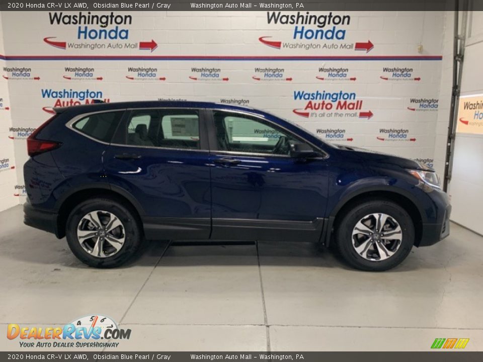 2020 Honda CR-V LX AWD Obsidian Blue Pearl / Gray Photo #33