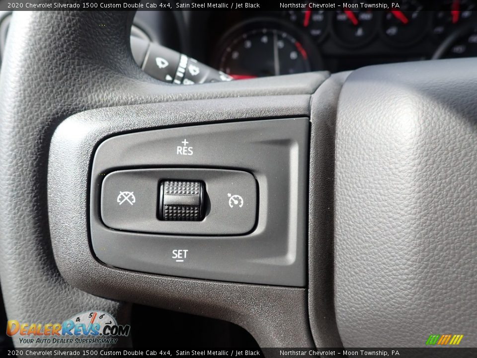 2020 Chevrolet Silverado 1500 Custom Double Cab 4x4 Satin Steel Metallic / Jet Black Photo #19