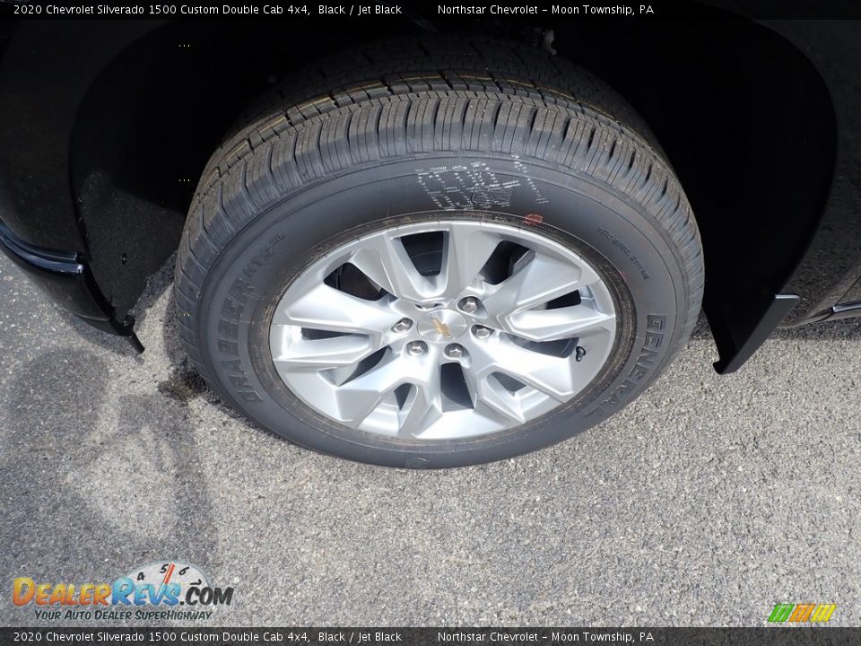 2020 Chevrolet Silverado 1500 Custom Double Cab 4x4 Black / Jet Black Photo #2