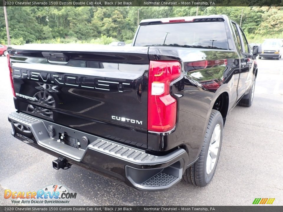 2020 Chevrolet Silverado 1500 Custom Double Cab 4x4 Black / Jet Black Photo #6