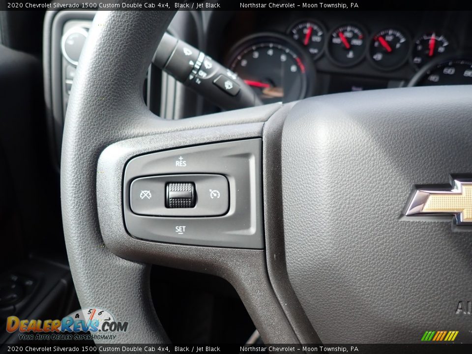 2020 Chevrolet Silverado 1500 Custom Double Cab 4x4 Black / Jet Black Photo #20