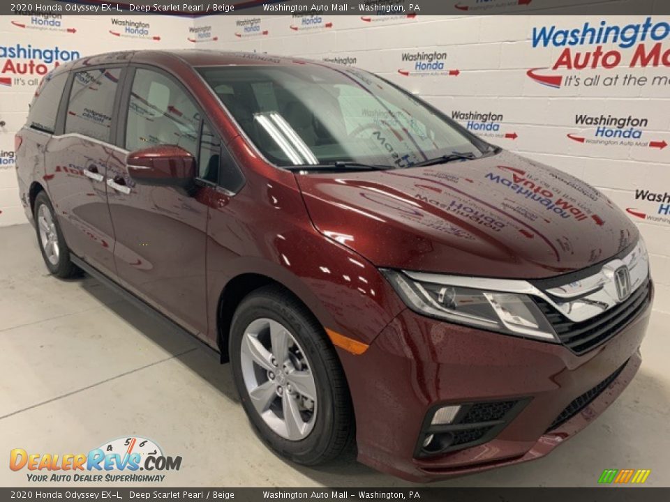 2020 Honda Odyssey EX-L Deep Scarlet Pearl / Beige Photo #2
