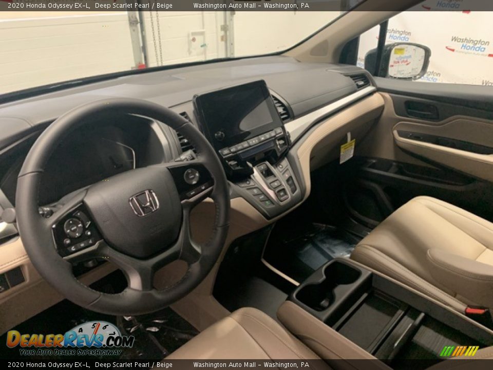 2020 Honda Odyssey EX-L Deep Scarlet Pearl / Beige Photo #4