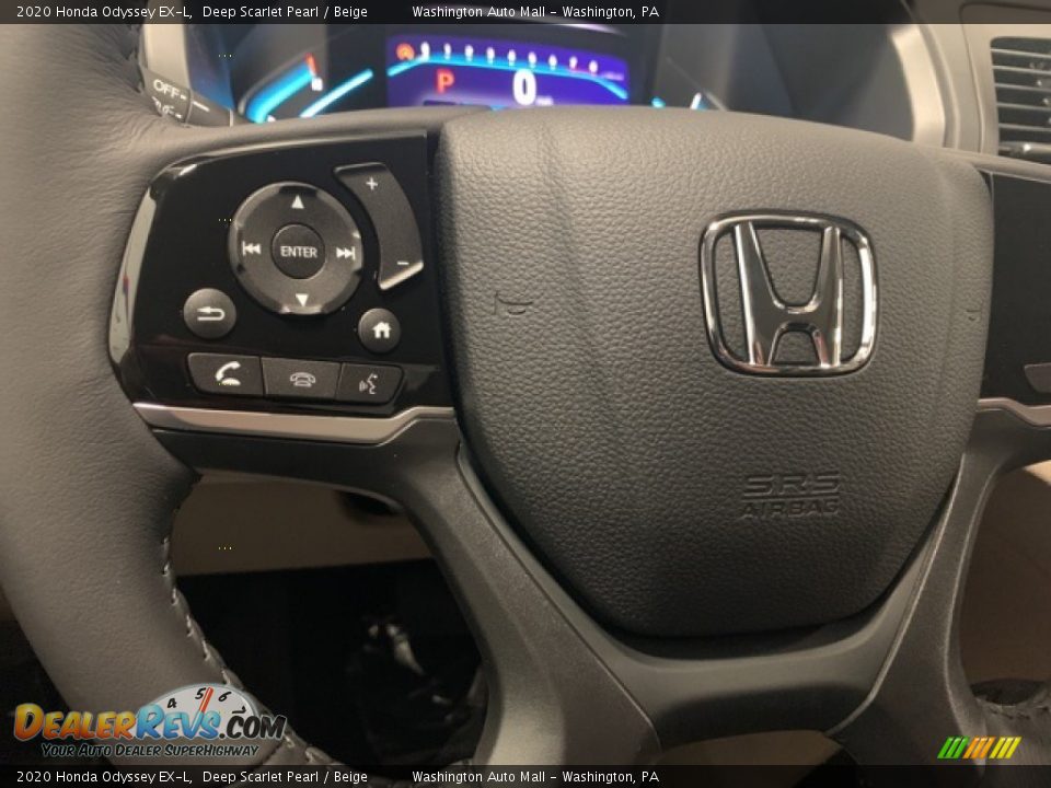 2020 Honda Odyssey EX-L Deep Scarlet Pearl / Beige Photo #6