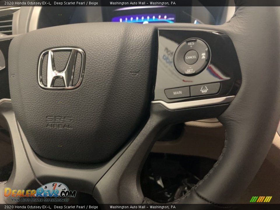 2020 Honda Odyssey EX-L Deep Scarlet Pearl / Beige Photo #7
