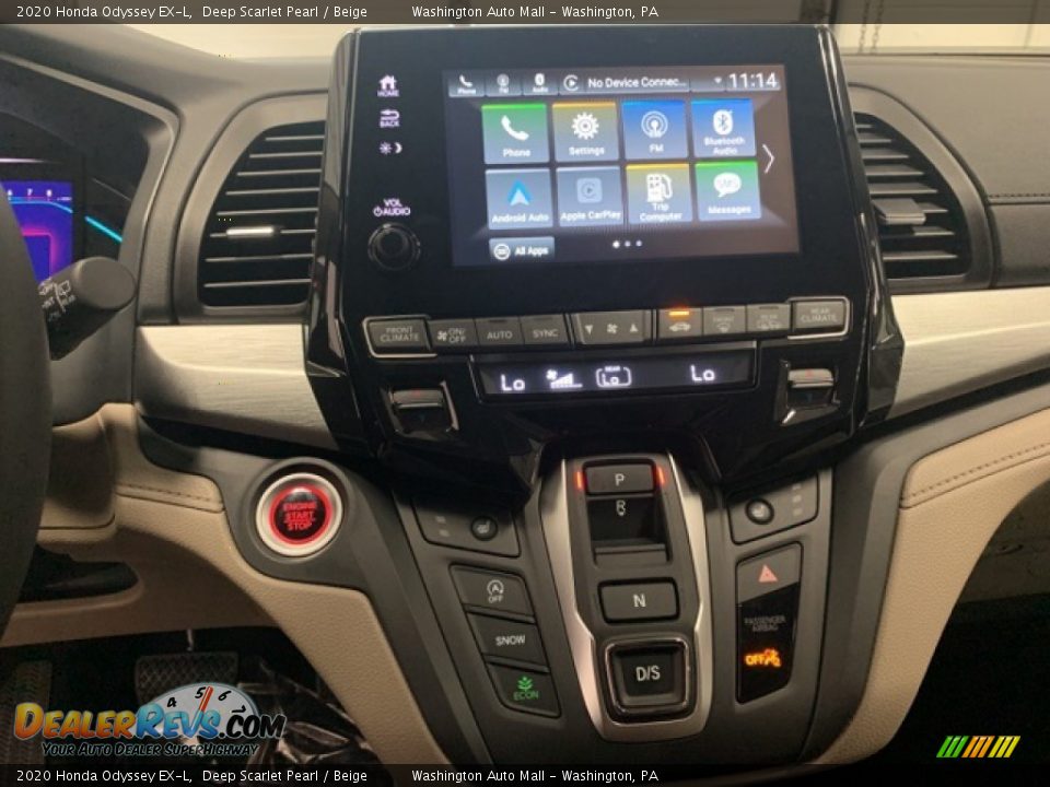 2020 Honda Odyssey EX-L Deep Scarlet Pearl / Beige Photo #13