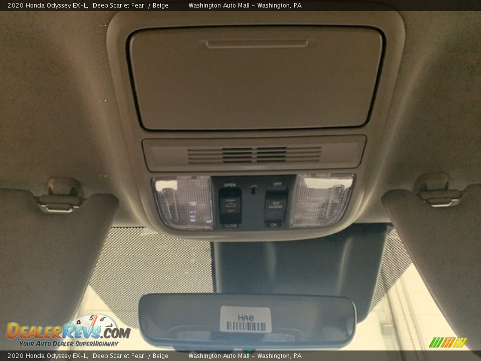2020 Honda Odyssey EX-L Deep Scarlet Pearl / Beige Photo #21