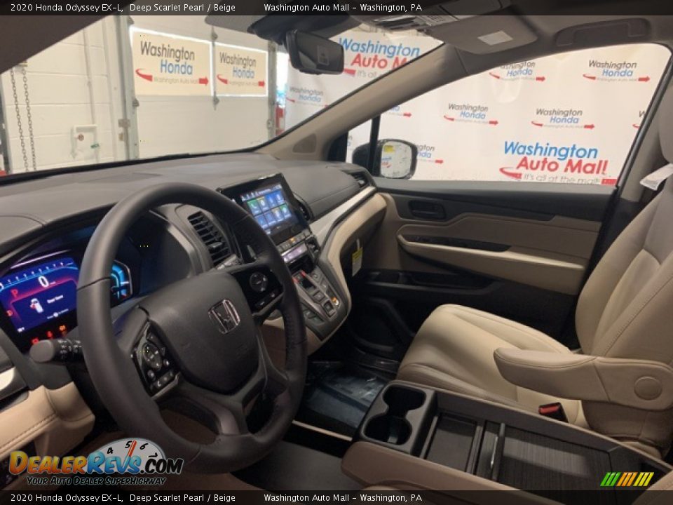 2020 Honda Odyssey EX-L Deep Scarlet Pearl / Beige Photo #23