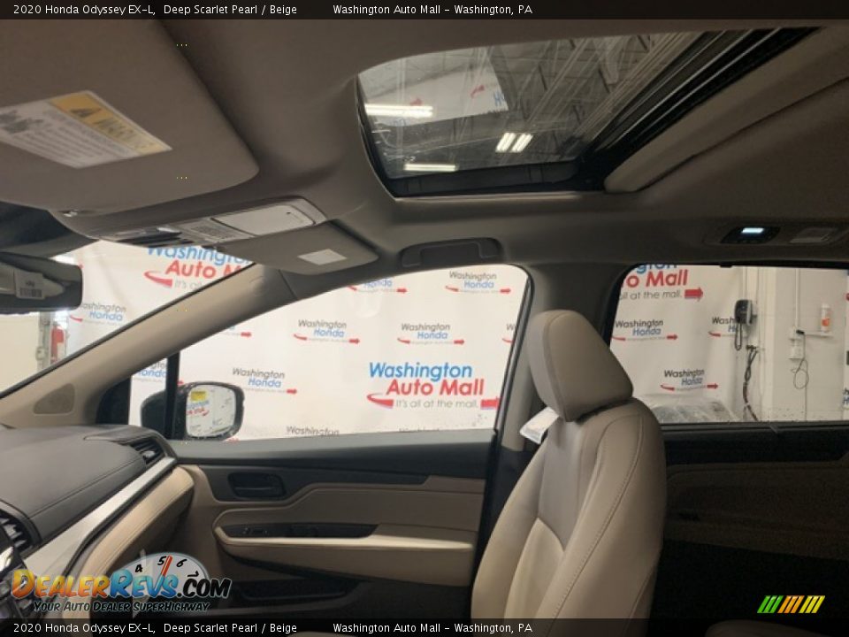 2020 Honda Odyssey EX-L Deep Scarlet Pearl / Beige Photo #25