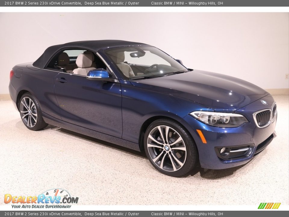 2017 BMW 2 Series 230i xDrive Convertible Deep Sea Blue Metallic / Oyster Photo #2