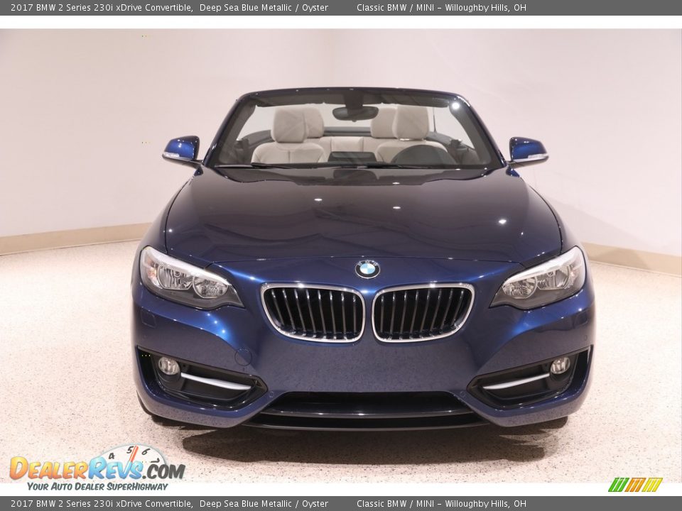 2017 BMW 2 Series 230i xDrive Convertible Deep Sea Blue Metallic / Oyster Photo #3