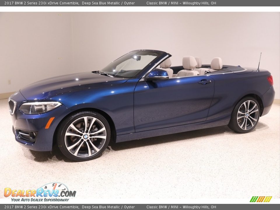 2017 BMW 2 Series 230i xDrive Convertible Deep Sea Blue Metallic / Oyster Photo #4