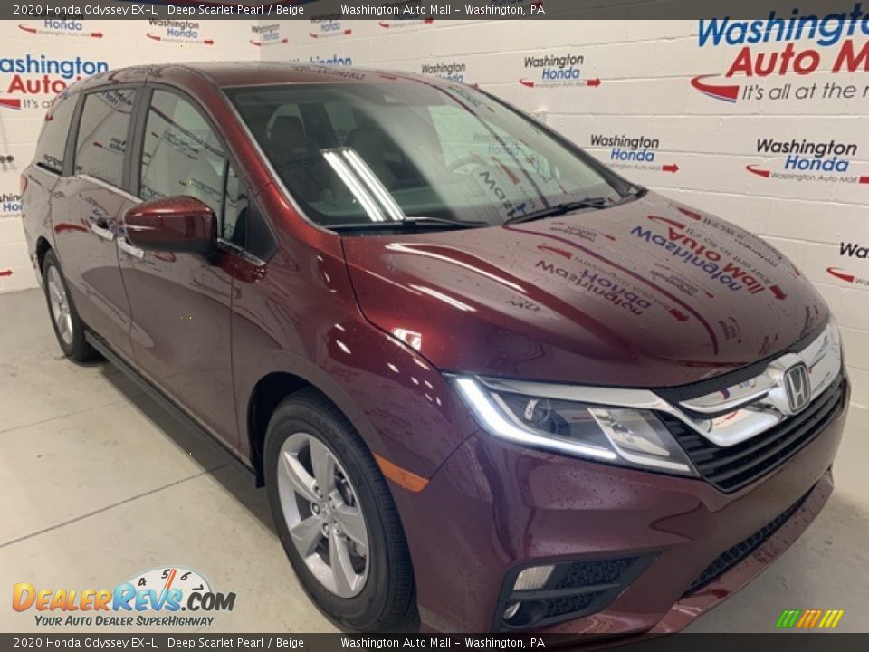 2020 Honda Odyssey EX-L Deep Scarlet Pearl / Beige Photo #32