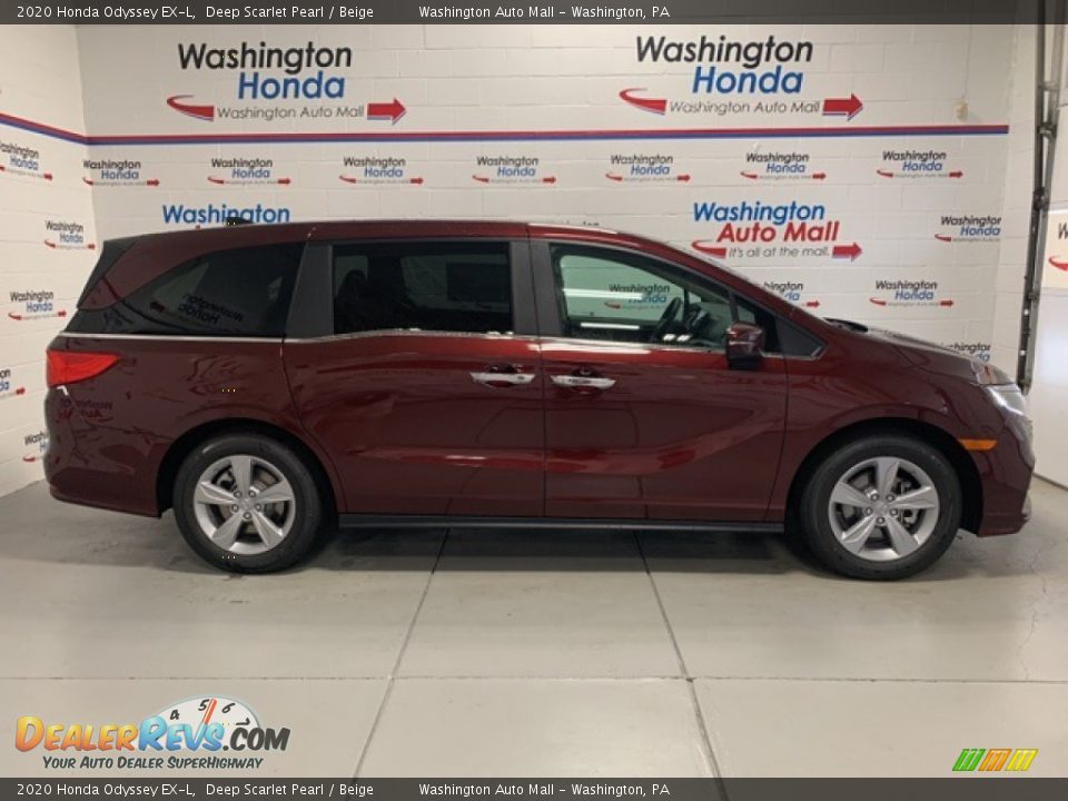 2020 Honda Odyssey EX-L Deep Scarlet Pearl / Beige Photo #33