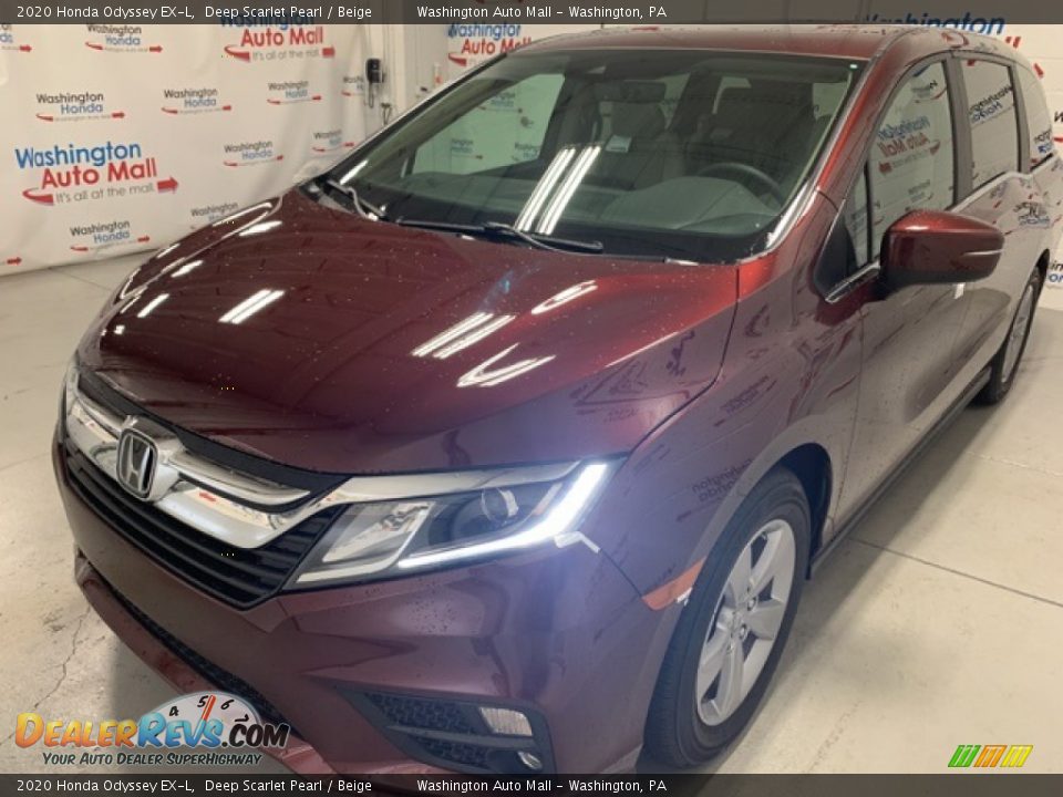 2020 Honda Odyssey EX-L Deep Scarlet Pearl / Beige Photo #36