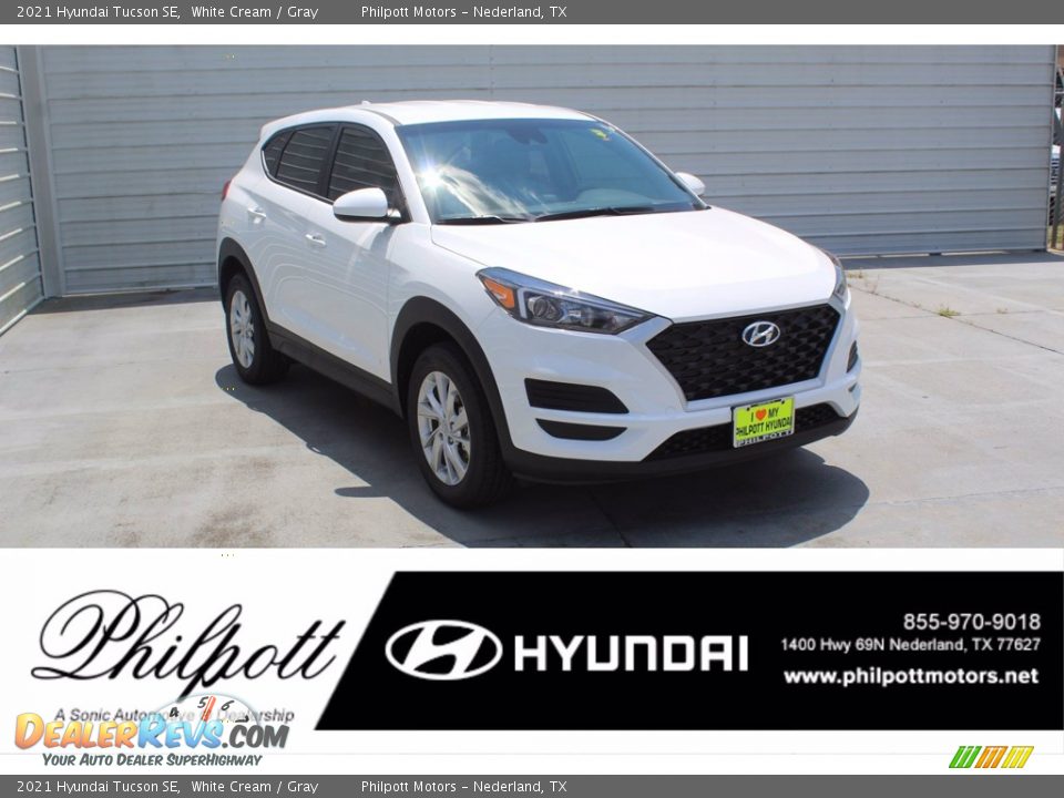 2021 Hyundai Tucson SE White Cream / Gray Photo #1