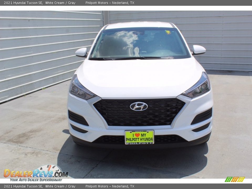 2021 Hyundai Tucson SE White Cream / Gray Photo #3