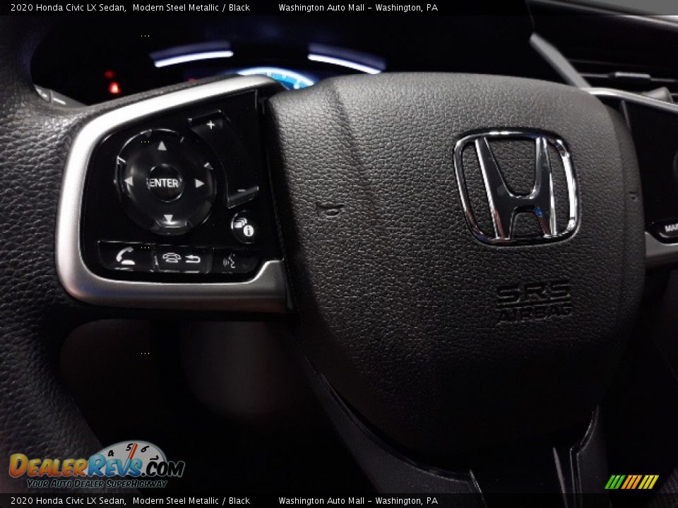 2020 Honda Civic LX Sedan Modern Steel Metallic / Black Photo #6