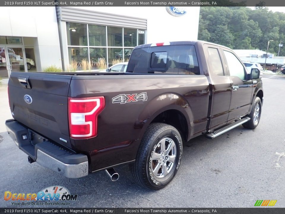 2019 Ford F150 XLT SuperCab 4x4 Magma Red / Earth Gray Photo #2