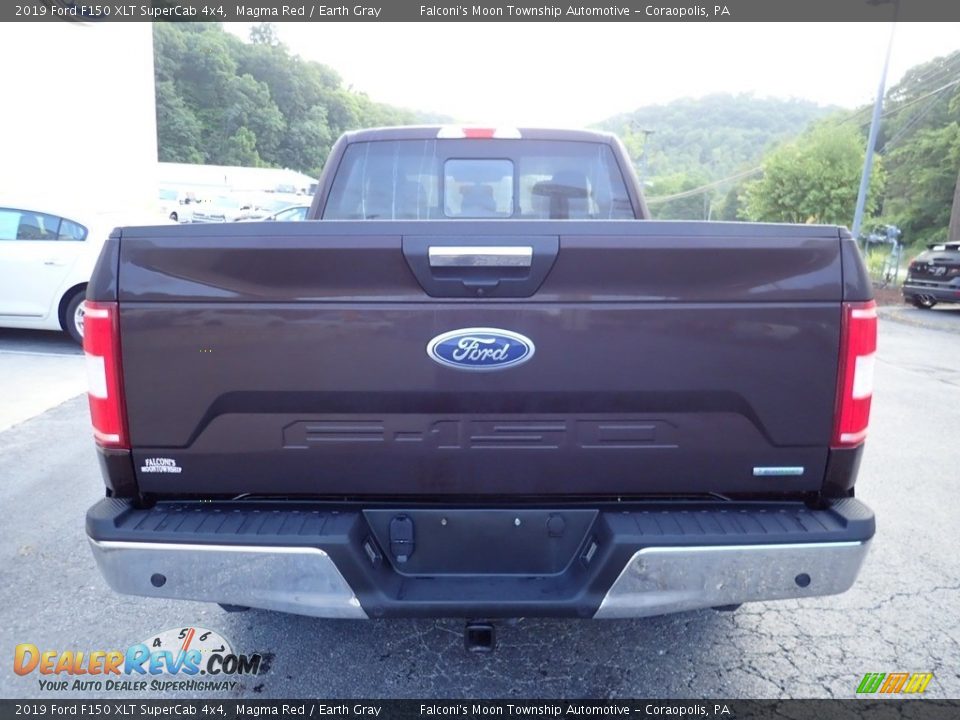 2019 Ford F150 XLT SuperCab 4x4 Magma Red / Earth Gray Photo #3