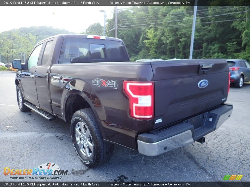 2019 Ford F150 XLT SuperCab 4x4 Magma Red / Earth Gray Photo #4