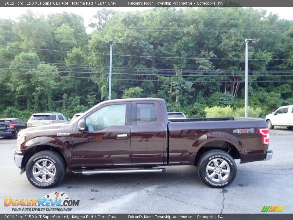2019 Ford F150 XLT SuperCab 4x4 Magma Red / Earth Gray Photo #5