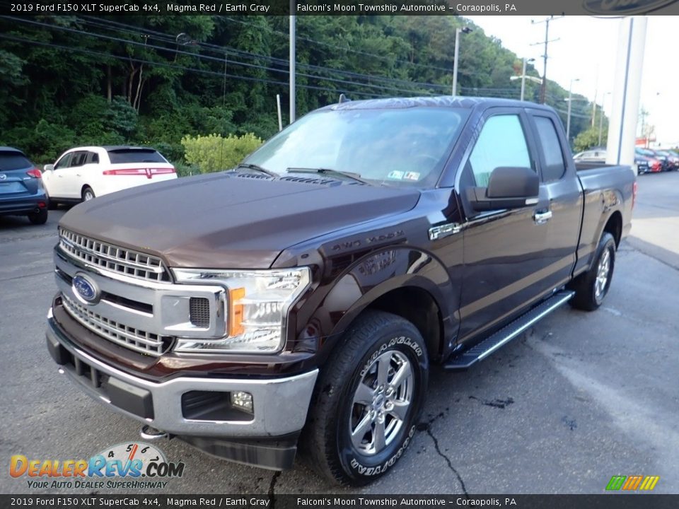 2019 Ford F150 XLT SuperCab 4x4 Magma Red / Earth Gray Photo #6