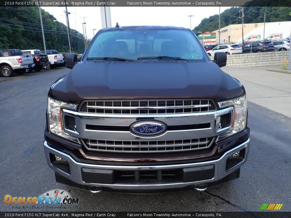 2019 Ford F150 XLT SuperCab 4x4 Magma Red / Earth Gray Photo #7