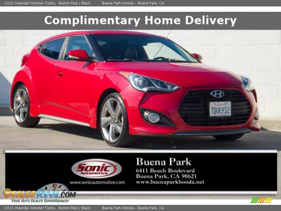 2013 Hyundai Veloster Turbo Boston Red / Black Photo #1