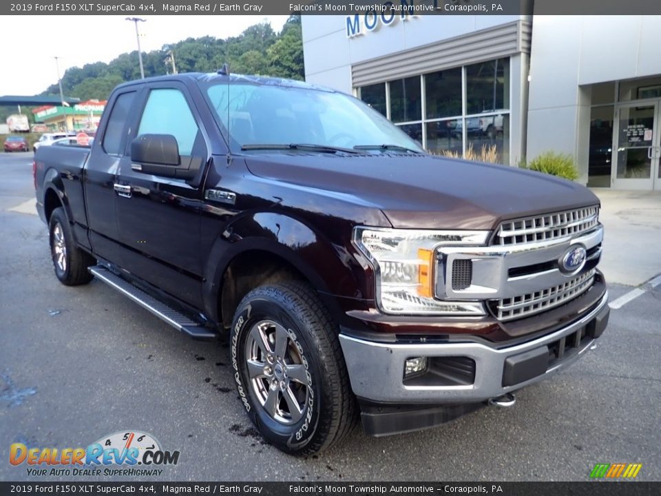2019 Ford F150 XLT SuperCab 4x4 Magma Red / Earth Gray Photo #8