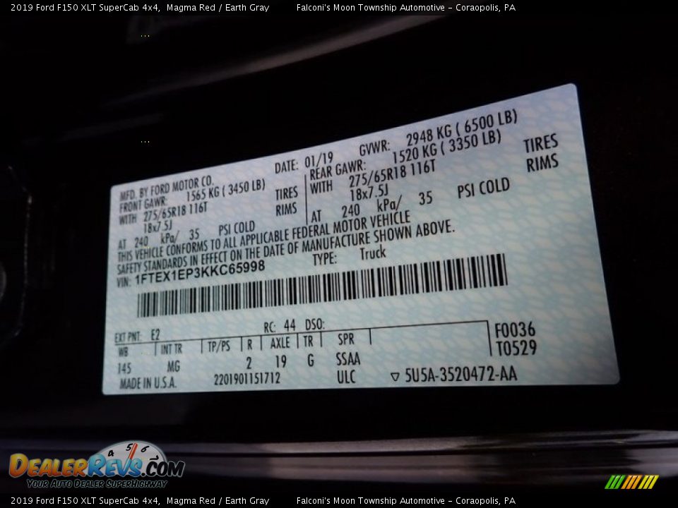 2019 Ford F150 XLT SuperCab 4x4 Magma Red / Earth Gray Photo #23