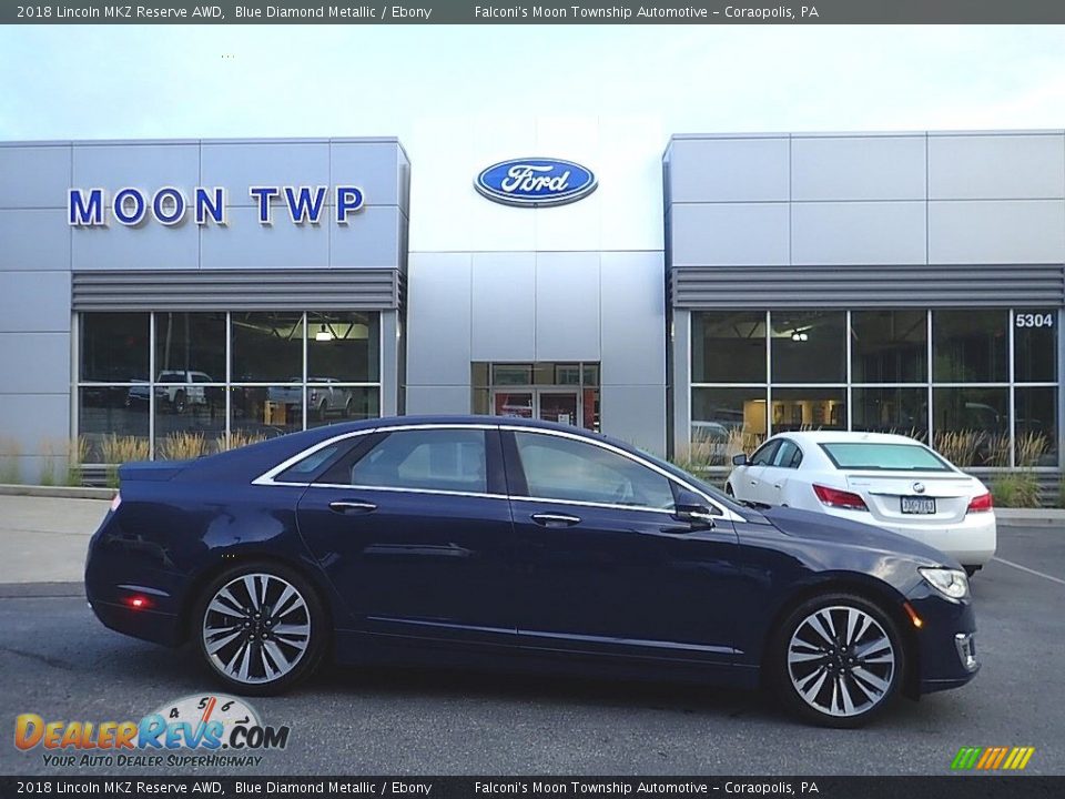 2018 Lincoln MKZ Reserve AWD Blue Diamond Metallic / Ebony Photo #1