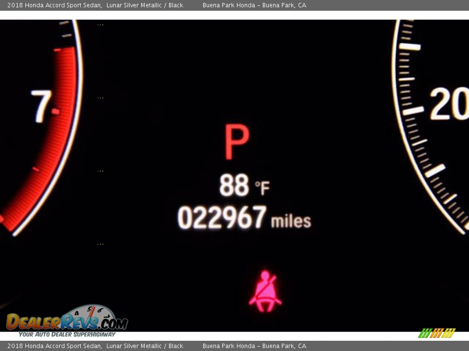 2018 Honda Accord Sport Sedan Lunar Silver Metallic / Black Photo #6